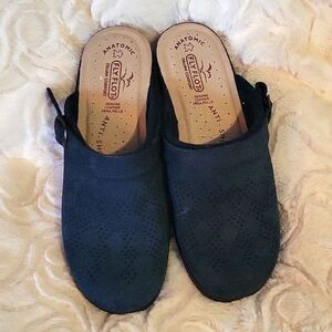 FlyFlot Italian Mules, Navy Blue, size 41, size 10